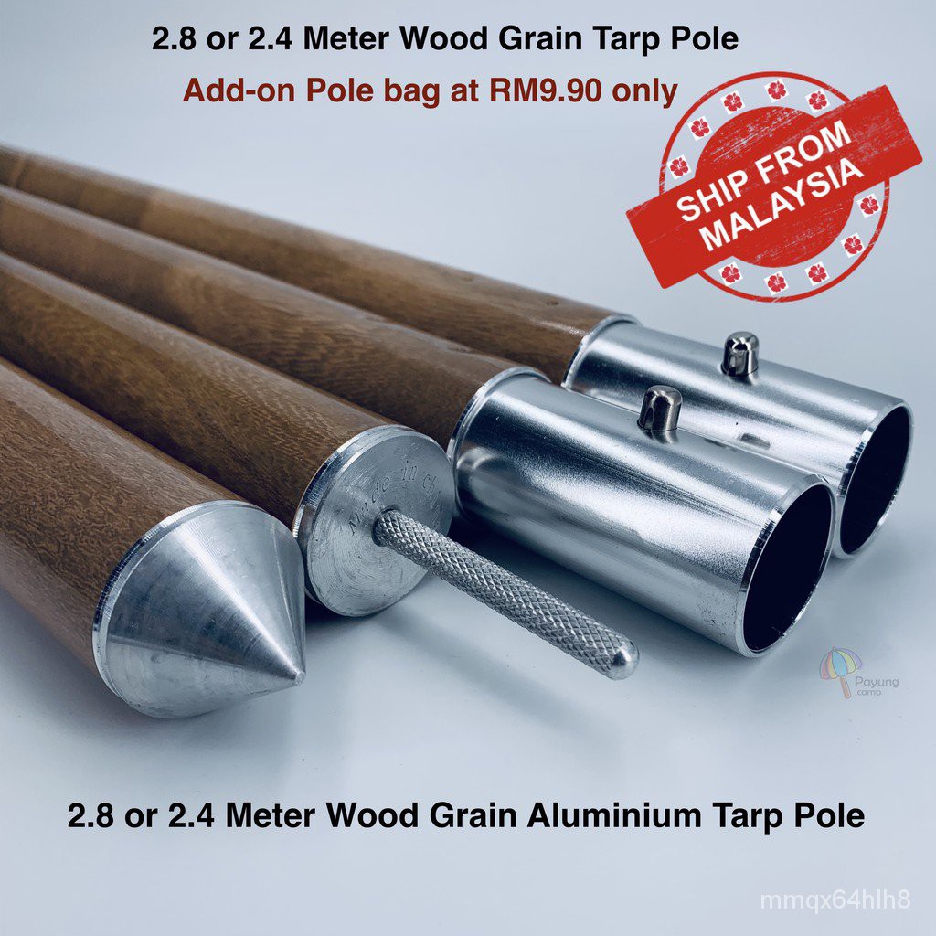 Camping Pole Tent Pole Rod Post for Flysheet Tarp Shelter Tent Awning ...
