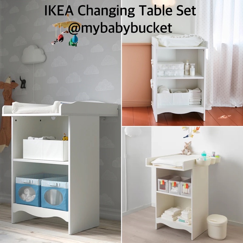 Ikea changing table bookshelf best sale