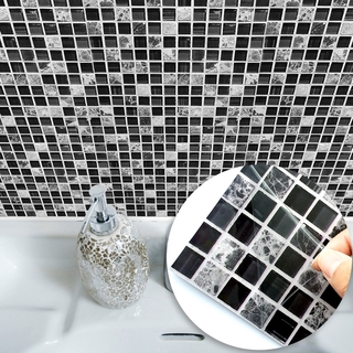 Buy 12 pcs tile stickers self adhesive black & white at best price in  Pakistan