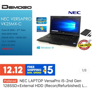 GAMING NEC LAPTOP VersaPro i5-4th Gen 128SSD/240SSD (Recon