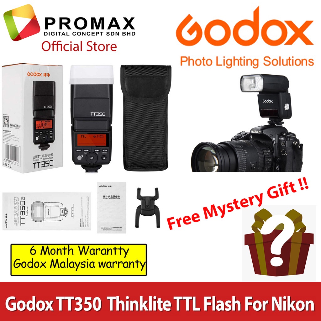 Godox TT350 CANON SONY FUJIFILM RICOH Mini Thinklite Portable Speedlite ...