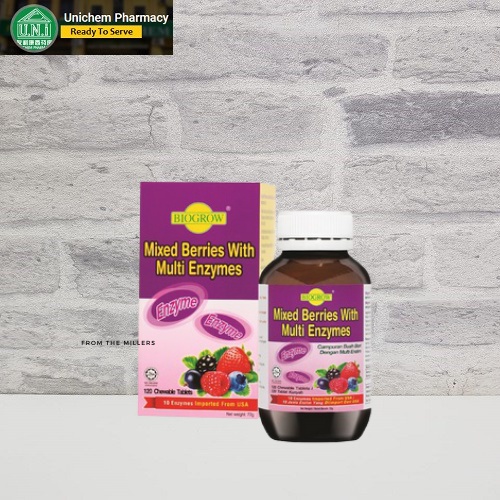 BIOGROW Mixed Berries with Multi Enzymes 120's [Exp01/2026] Shopee