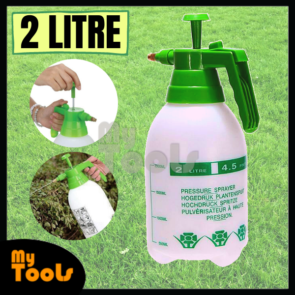 2L Pressure Sprayer Spray Weed Killer Chemical Water Manual Pump Bottle  Garden