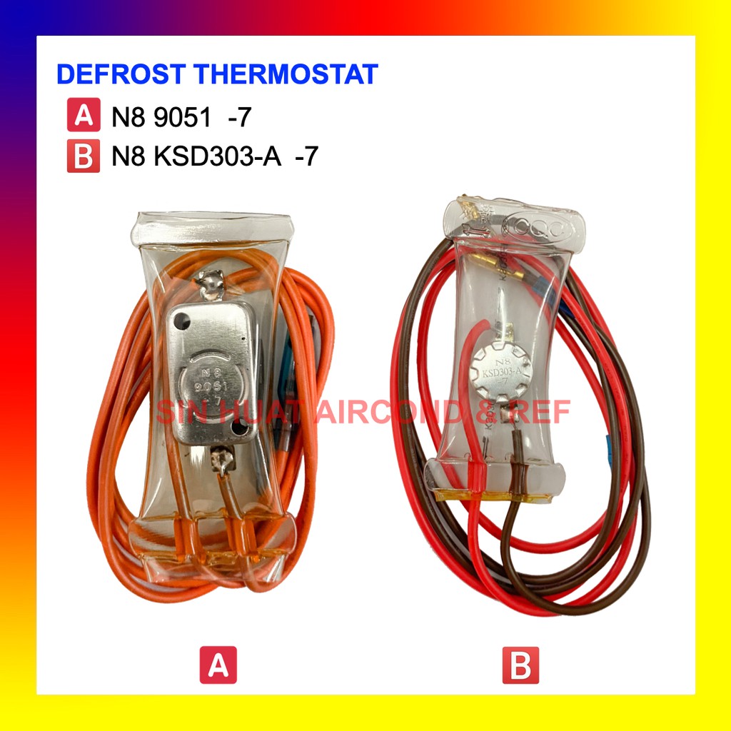 DEFROST THERMOSTAT N8 9051 7 BIMETAL WITH FUSED REFREGERATIOR