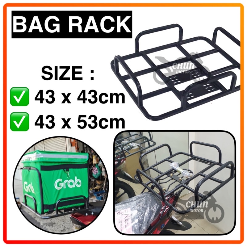 UNIVERSAL Food DELIVERY BAG FRAME RACK BOX BAG CARRIER BOX TAPAK Motorcycle LC135 Y15ZR EX5 WAVE125i ALPHA Shopee Malaysia