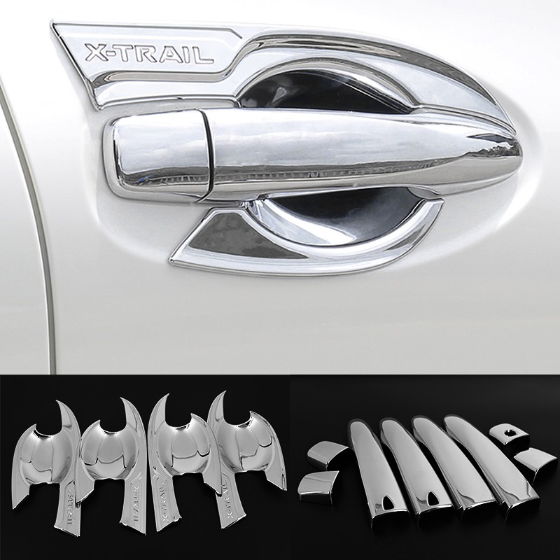 For NISSAN XTRAIL 20142023 chrome silver car door handle bowl cover,X