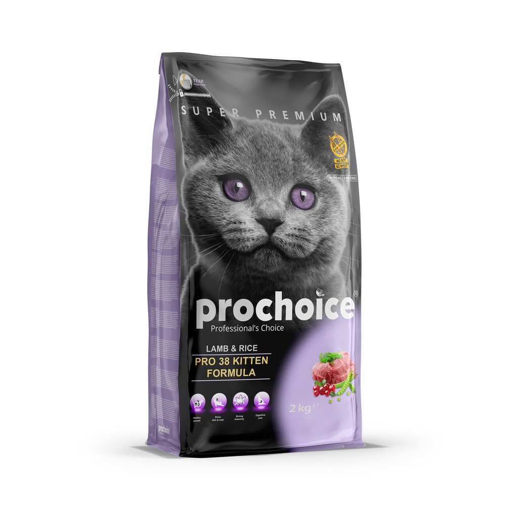 READY STOCK/ PROCHOICE/2kg / PRO38/ Kitten Cat Food/ Makanan Anak