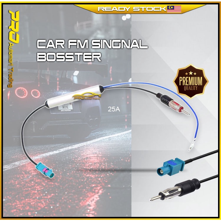 Active Car Radio Antenna AM FM Amplifier Signal Booster 12V Portable ...