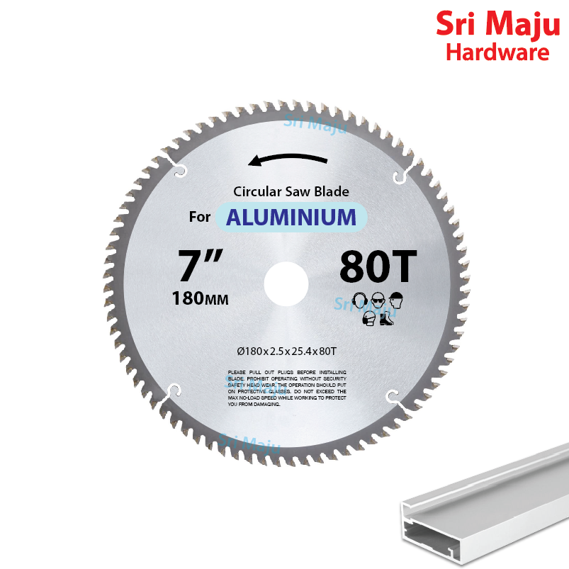 MAJU ALU 7” x 80T Quality Aluminium Cut Circular Saw Blade Table Miter