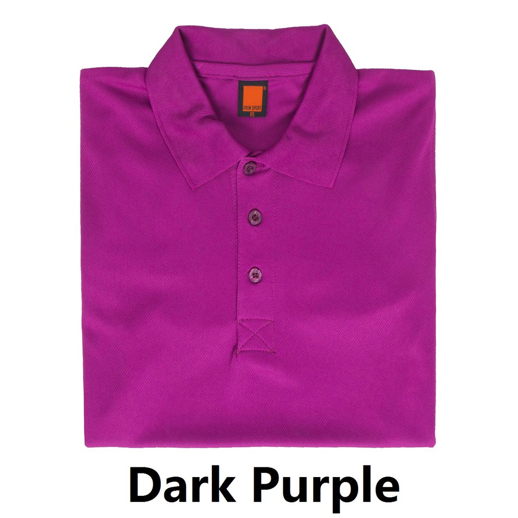 【Premium】Microfiber Plain Polo Shirt Collar Red/Orange/Yellow/Lime