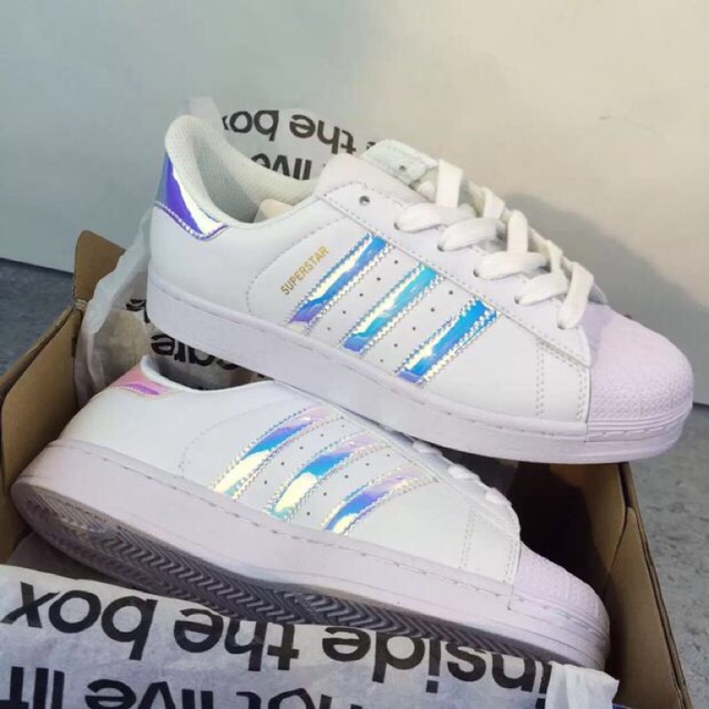 Holographic adidas tennis shoes best sale