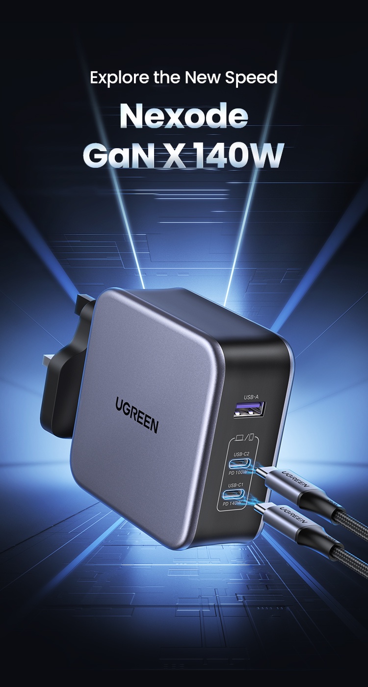 UGREEN USB 140W GaN Charger for Macbook Tablet Fast Charging for iPhone