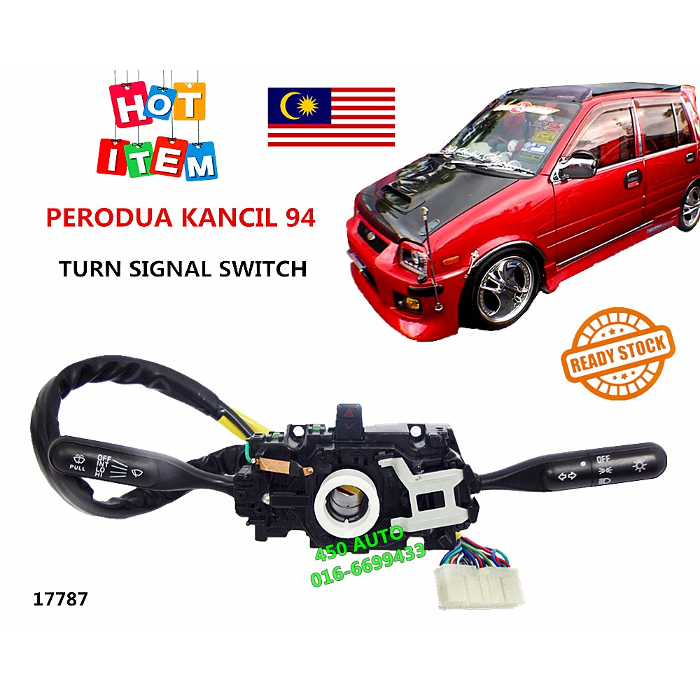 PERODUA KANCIL 94 TURN SIGNAL SWITCH ASSY WITH WIPER & HEAD LAMP SWITCH