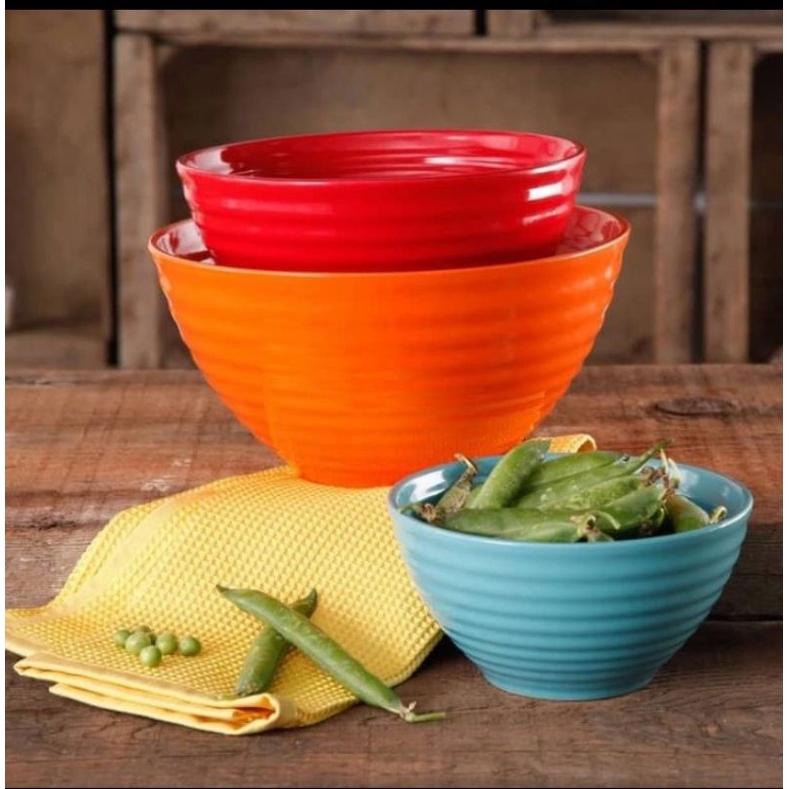 The Pioneer Woman Flea Market 3Piece Ceramic Tableware Bowl Set