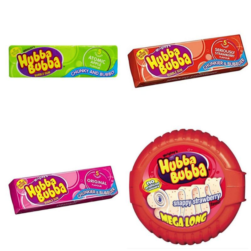 Wrigley's Hubba Bubba/Bubble Yum Gums & Bubble Tape Bubble Gums