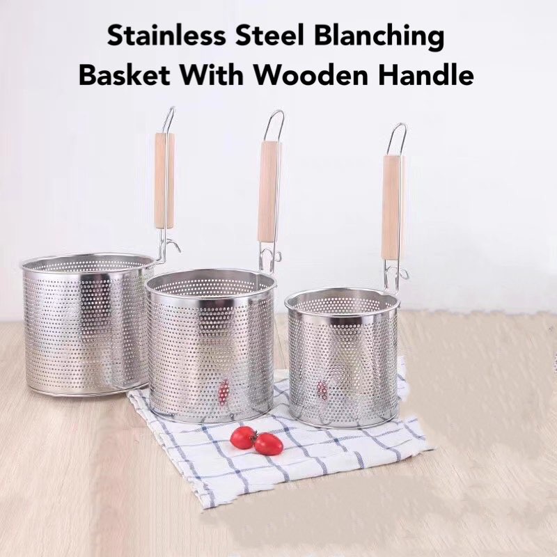 Stainless Steel Noodle Strainer/Mesh Noodle Drainer/Blanching Basket