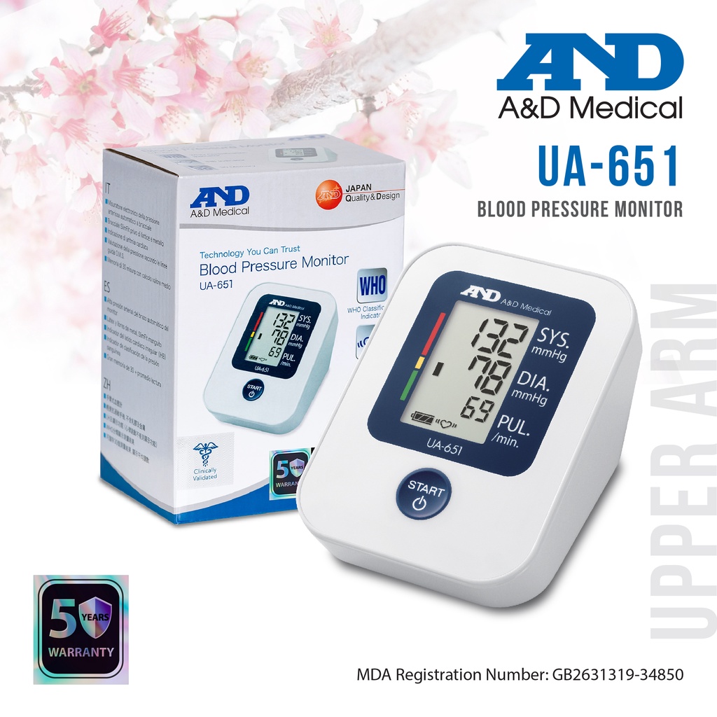 A&D UA651 Upper Arm Blood Pressure Monitor Shopee Malaysia