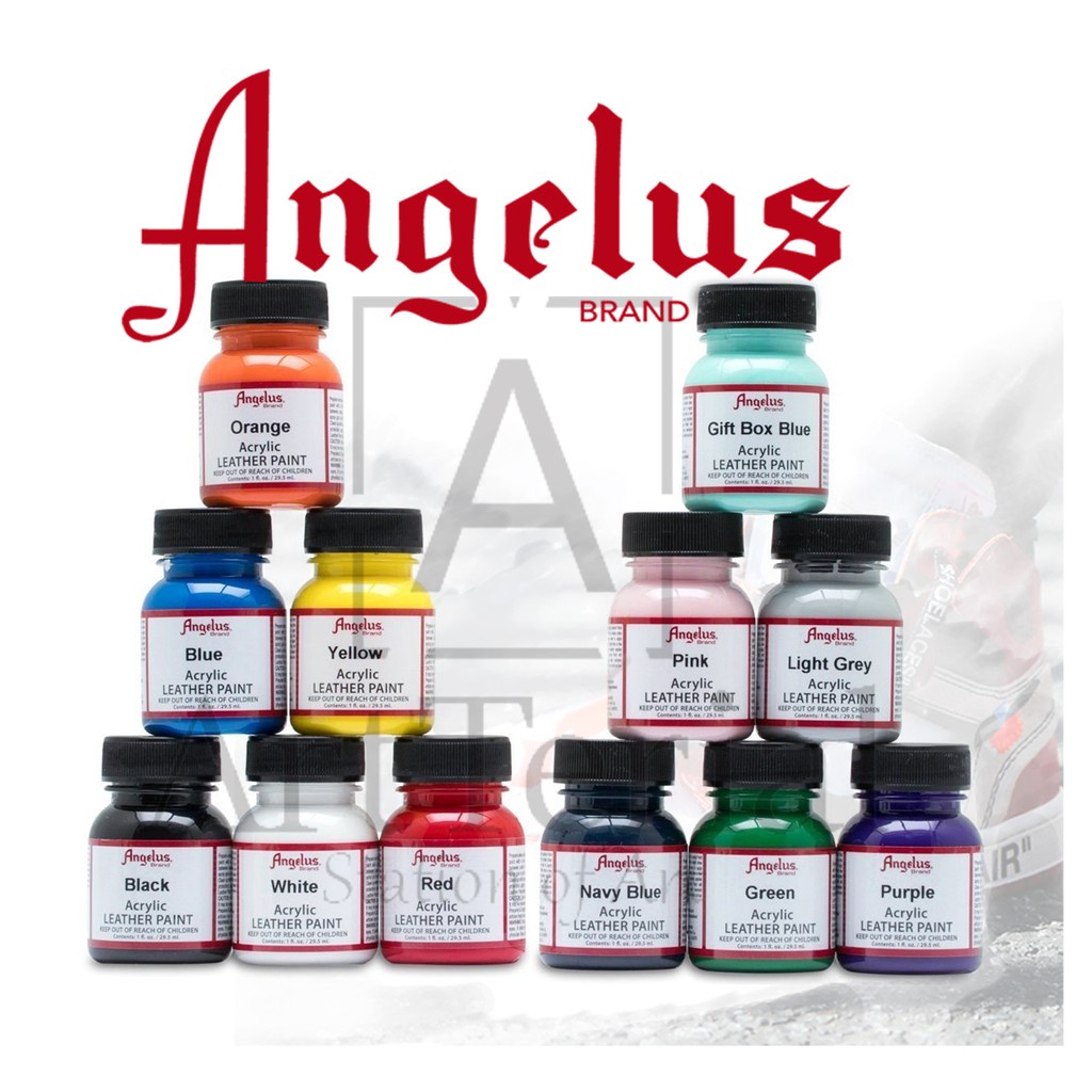 Angelus Brand Leather Acrylic Paints Basic Starter Kit 11 Pieces