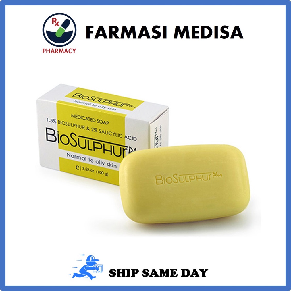 BioSulphur Plus Medicated Soap 100g normal to oily skin salicylic acid ...
