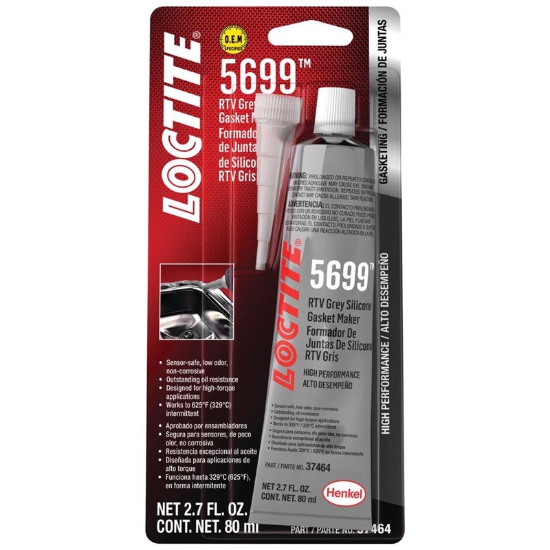 Loctite SI 5699 (Grey) 598 (Black) 5920 (Copper) Gasket Sealant 80ml