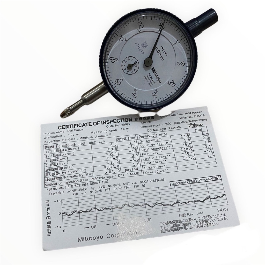 Dial Indicator Mitutoyo 2064S Dial Indicator Needle Mitutoyo Good