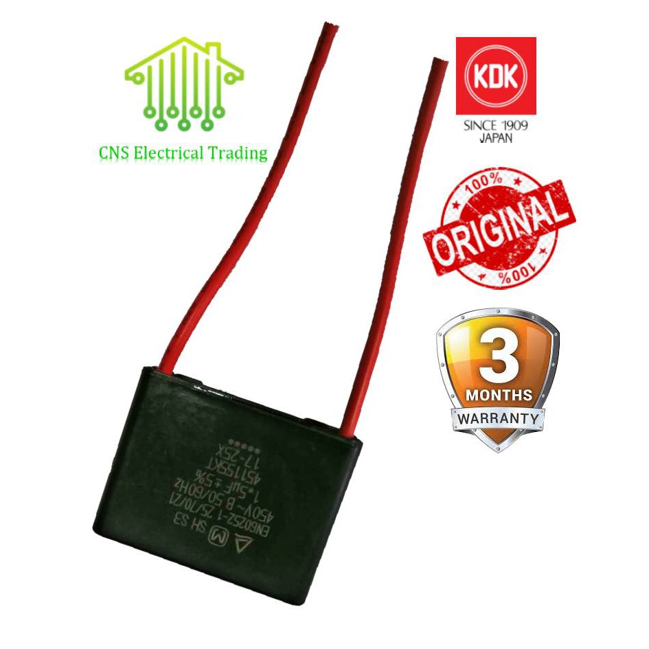 KDK Table Fan Capacitor/Condenser 1.5 µf Original Shopee Malaysia