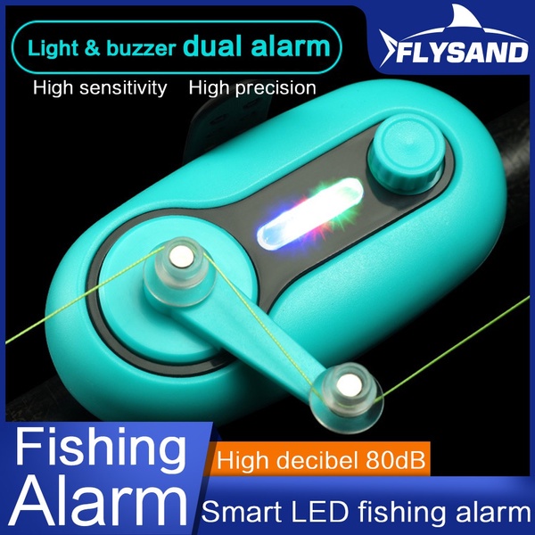 NEW Electronic LED Light Fishing Bite Sound Alarm Alert Bell Clip