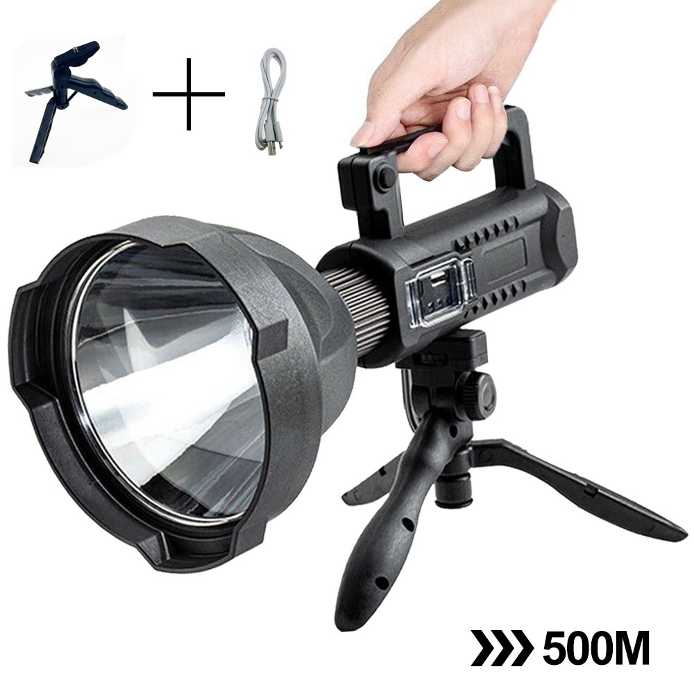 Rechargeable spotlight 90000 lumens waterproof LED flashlight portable