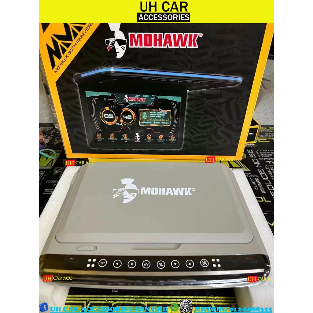 UNIVERSAL MOHAWK 13.3 INCH QLED IPS HDMI USB MP5 ROOF MONITOR | Shopee ...
