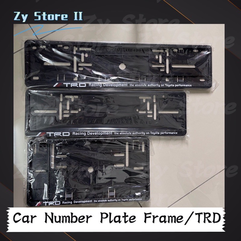 1pcs Toyota TRD Car Number Plate Cover/ Black | Shopee Malaysia