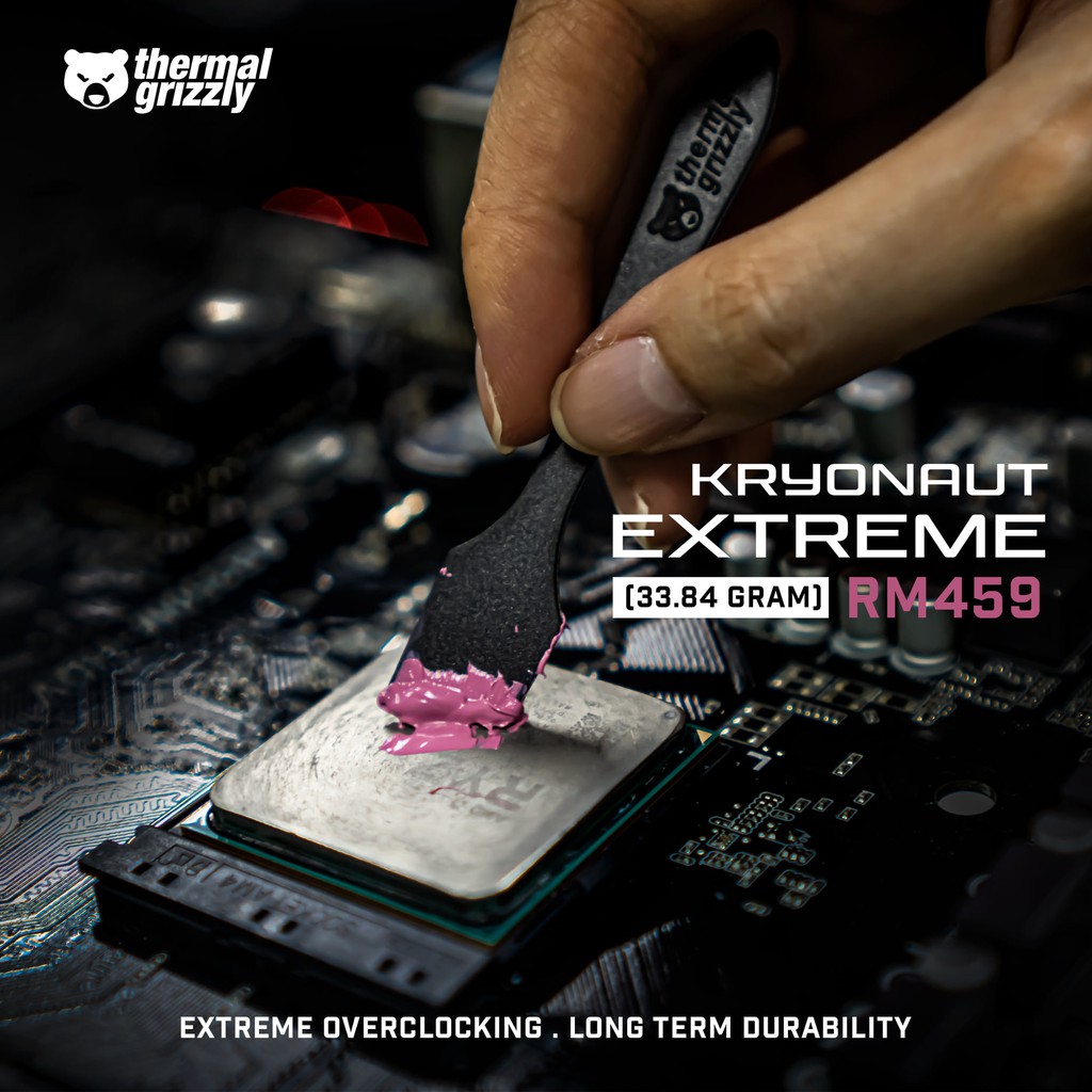 Thermal Grizzly Kryonaut Extreme Thermal Paste Clear Stock 33 84g 9ml Shopee Malaysia