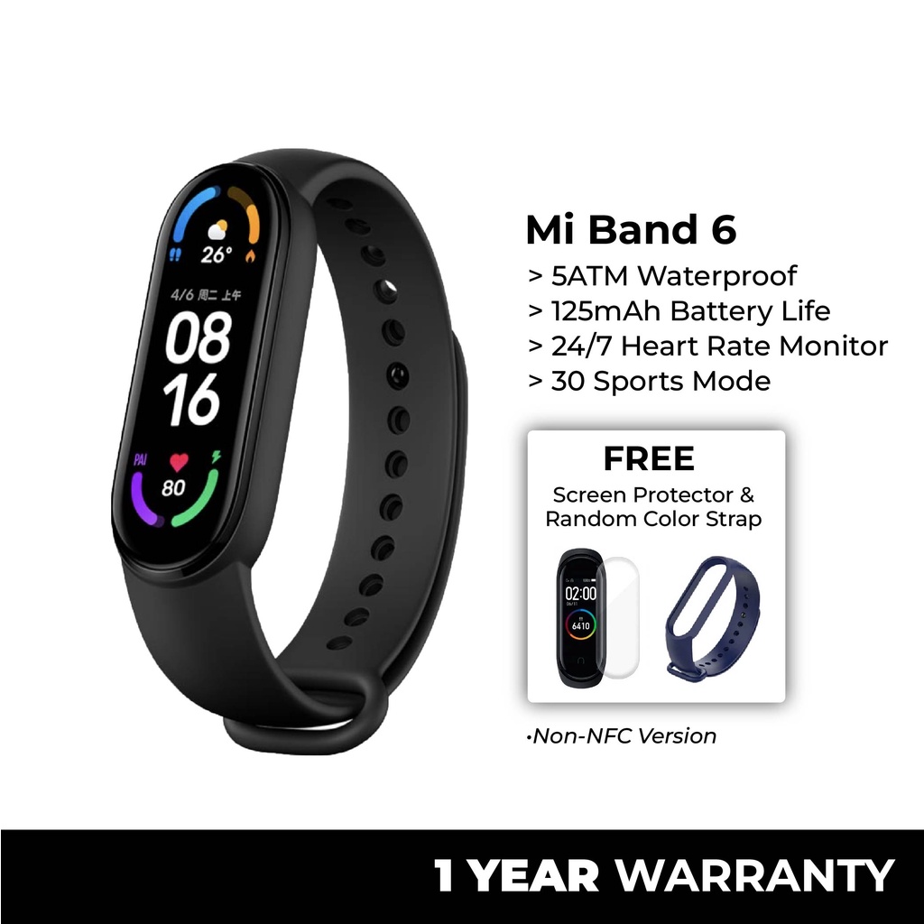 Xiaomi Mi Band 6 Smart Wristband AMOLED Color Screen With Magnetic ...