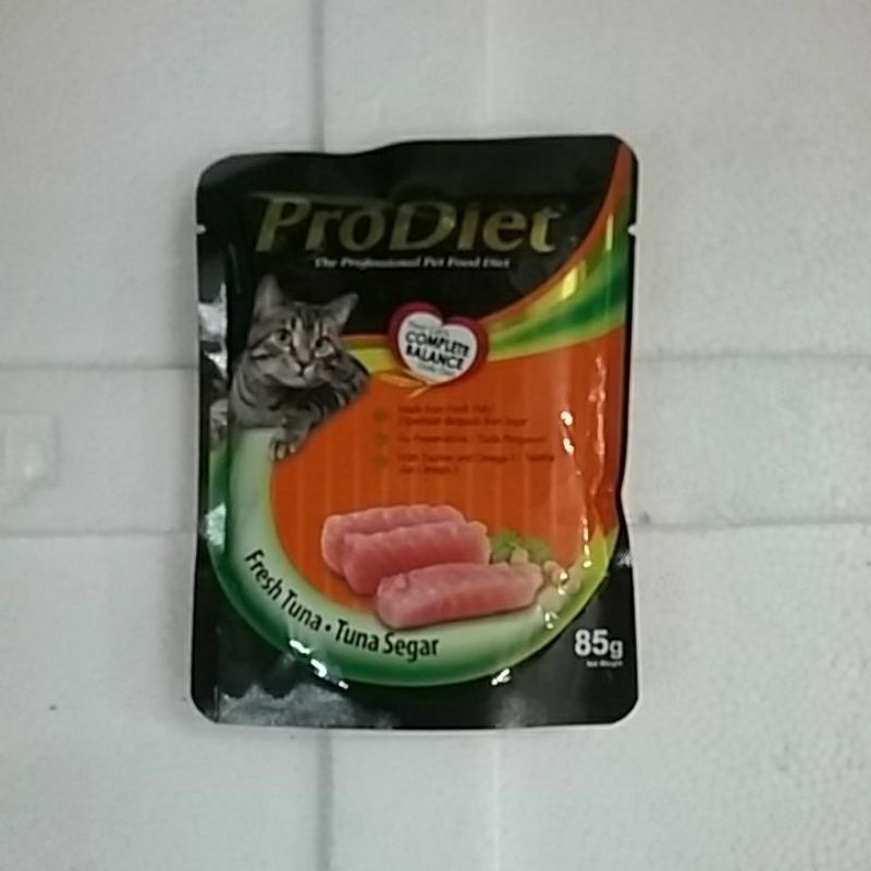 ProDiet Pouch Wet Food 85g chicken broth fresh mackerel ocean fish seafood platter fresh tuna makanan kucing prodiet Shopee Malaysia
