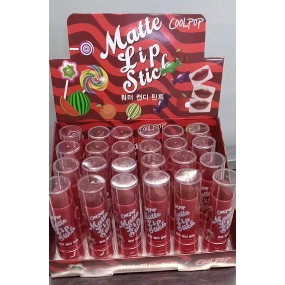 COOL POP MATTE LIPSTICK 1BOX/24PCS . | Shopee Malaysia