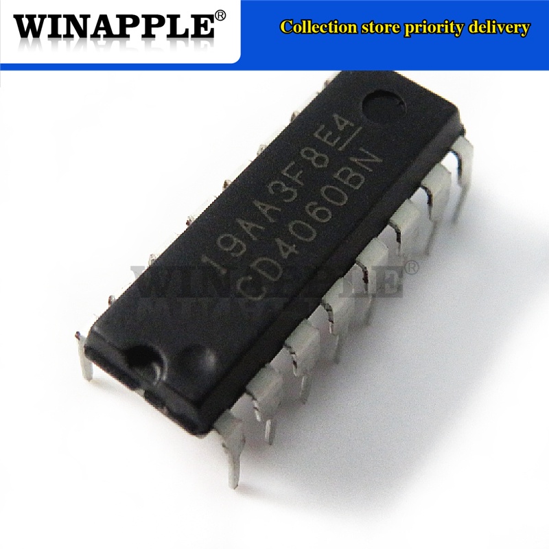 10 Pcs Cd4060be Cd4060 4060 Ripple Carry Binary Counter Ic Dip 16 Pin Low Power In Stock 0512