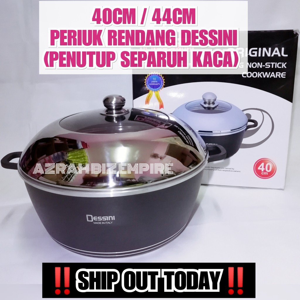 HOT SALE! 40CM & 44CM PERIUK DESSINI RENDANG DIE-CASTING NON STICK POT ...