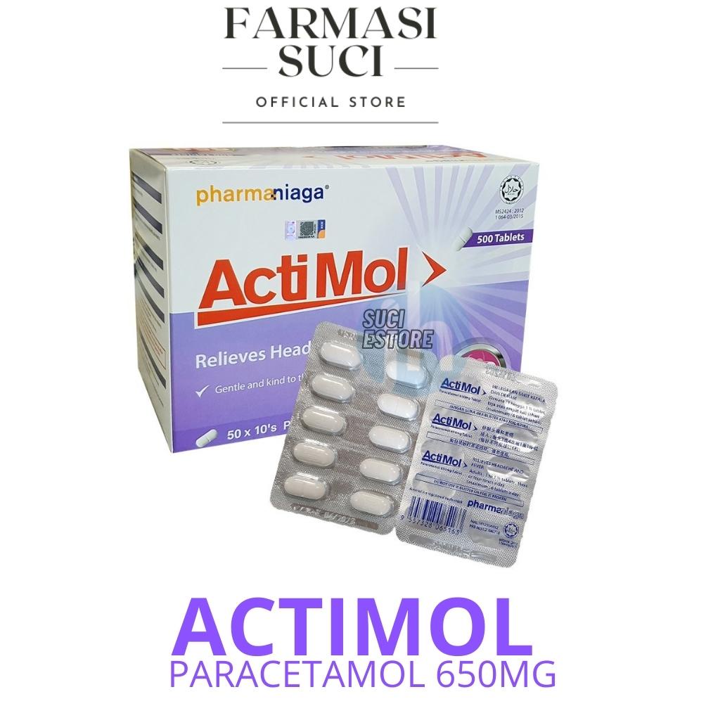 Pharmaniaga Actimol Paracetamol 650mg - Relieves Headache & Fever ...