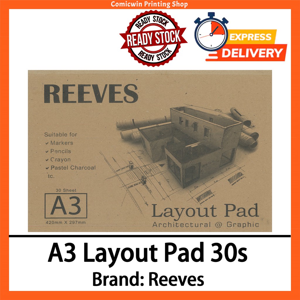 Reeves A3 Layout Pad - 30 sheets | Shopee Malaysia