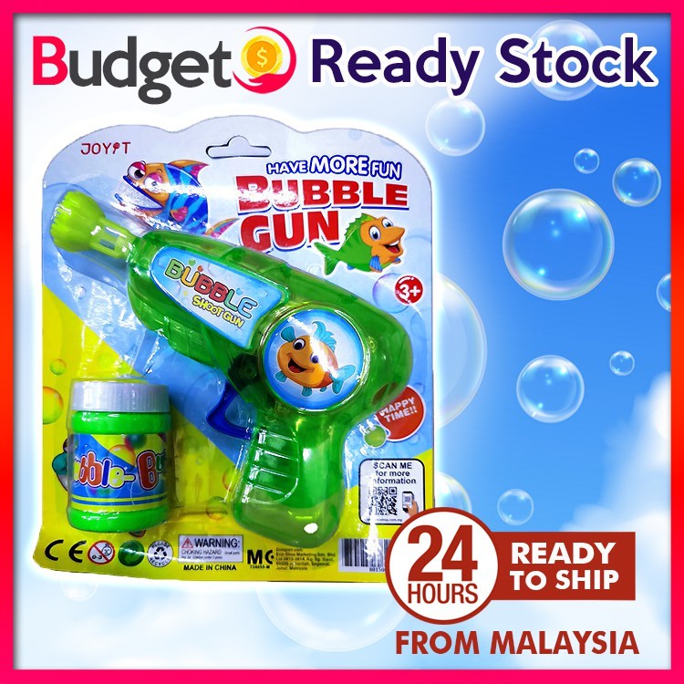 Ready Stock*Bubble Gun With Bubble Solution Liquid Shooting Gun Toy ...