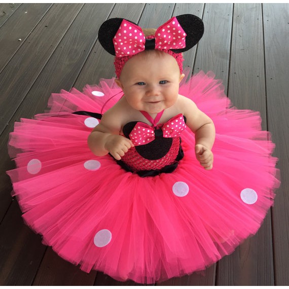 Baby deals infant girl crochet tulle party dress pink photoshoot baby model