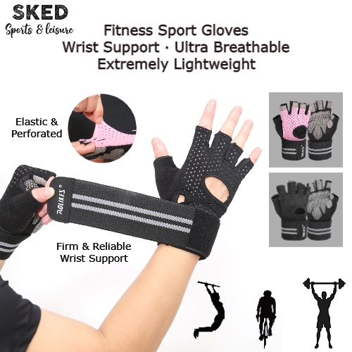 SKED Aolikes Ultra Light Gym Glove Long Wrist Support Cycling Glove
