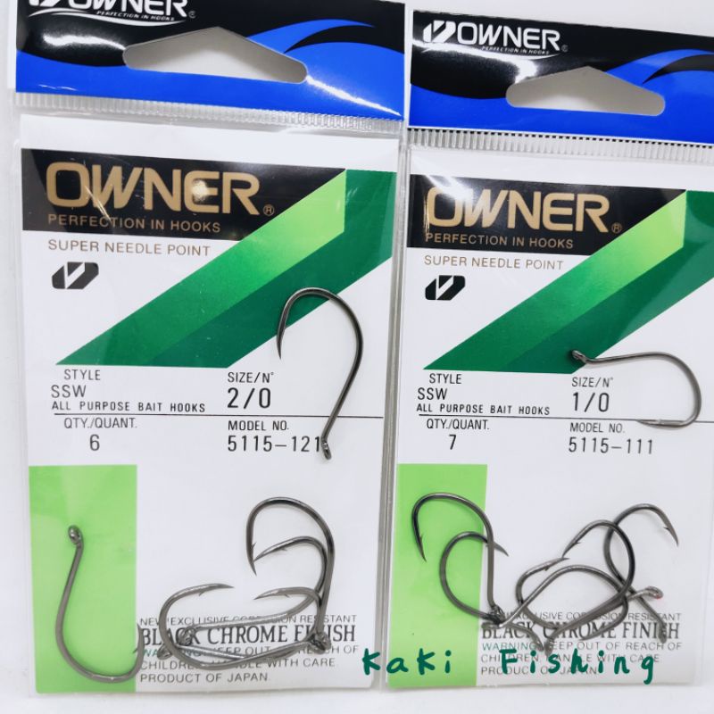 Owner 5115 SSW Super needle point hook 4-7/0 owner hook mata kail owner ...