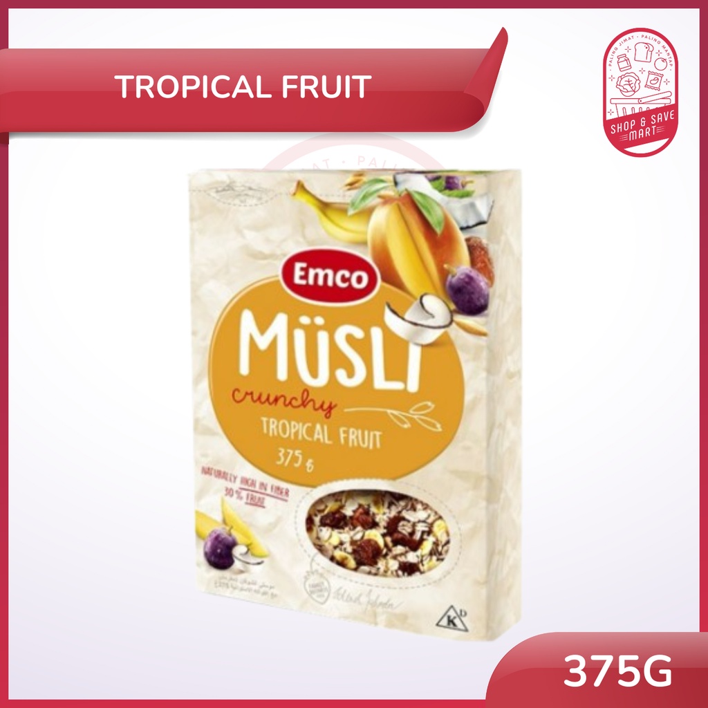 EMCO Crunchy Musli Muesli Cereal Breakfast 375g (Flavor Hazelnut