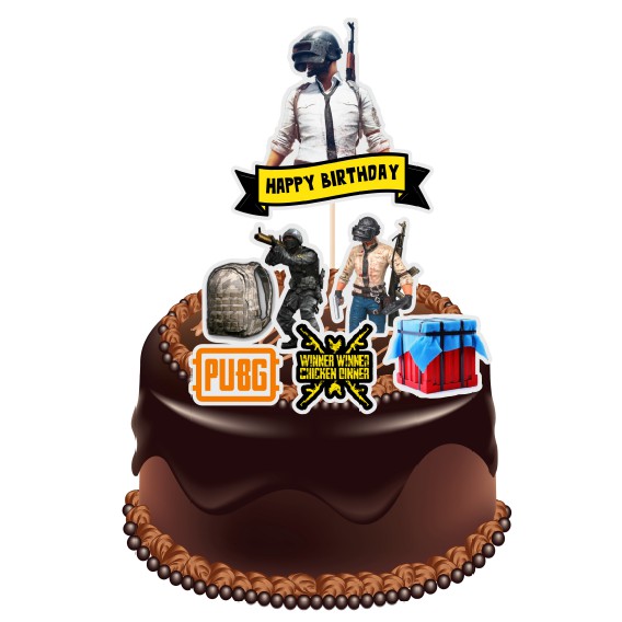PUBG Cake Topper for cake decoration LAMINATED | Shopee Malaysia