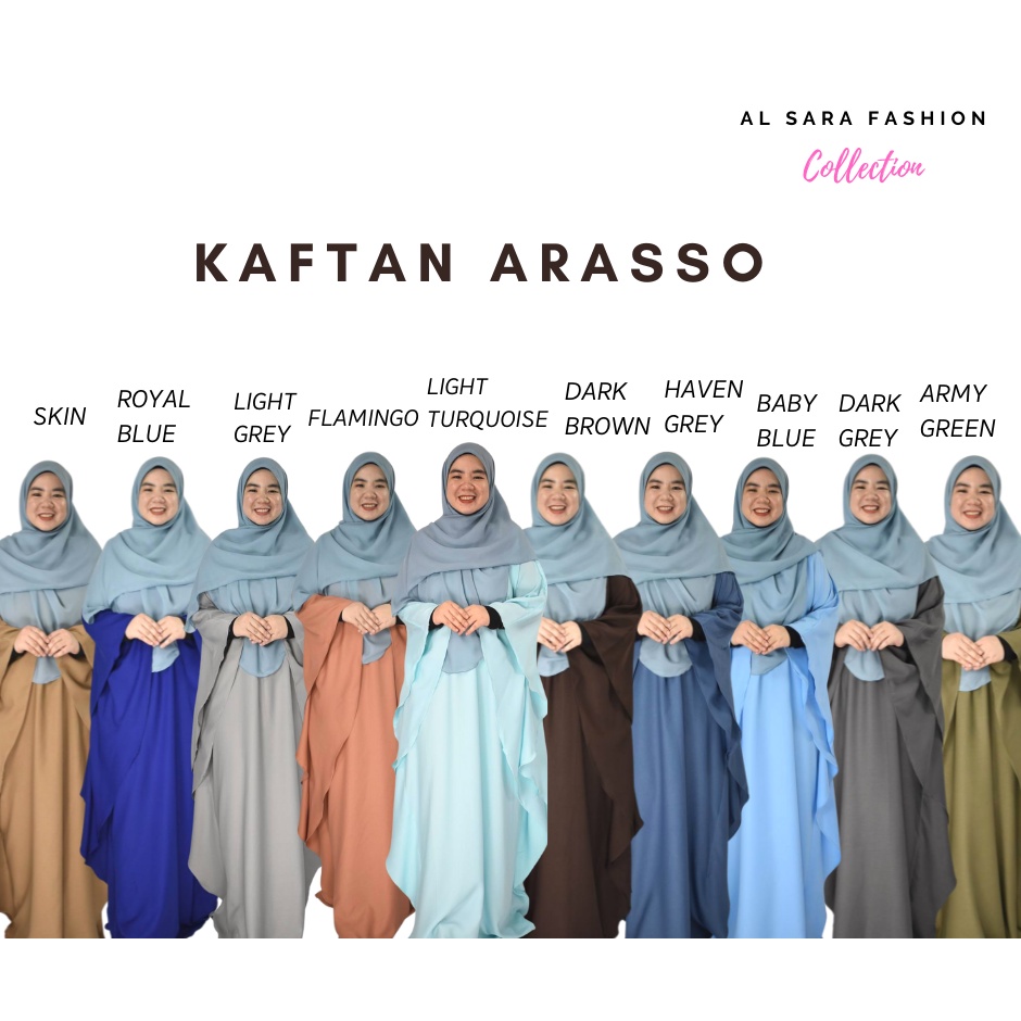 (FREESIZE-4XL) KAFTAN ARASSO/KAFTAN PLUSSIZE/VACCINE & NURSING FRIENDLY ...