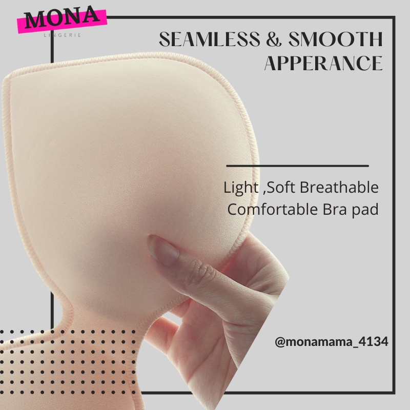 Bra Sponge Foam Cup Bra Pad Insert Foam Cup Washable & Reusable ...