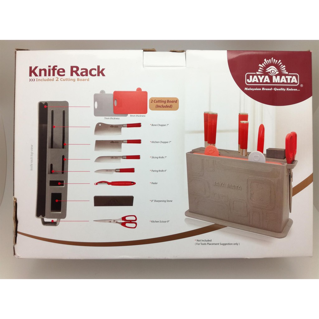 JAYA MATA KNIFE RACK ( INCLUDED 2 CUTTING BOARD ) | Shopee Malaysia