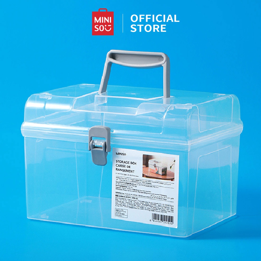 Miniso Transparent Hand Cover Storage Box Storage Box With Lid [SBS