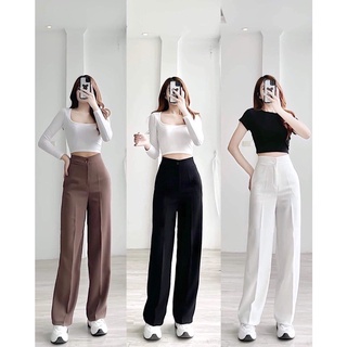 Culotes Women's Wide-Legged Pants Long [Code 222] Wide-Legged Trousers easy  to match