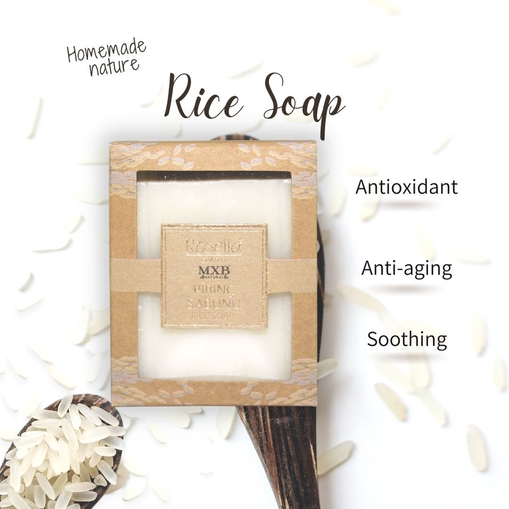 Rosella Handmake Natural Rice Soap for your Lovely Skin | Shopee Malaysia